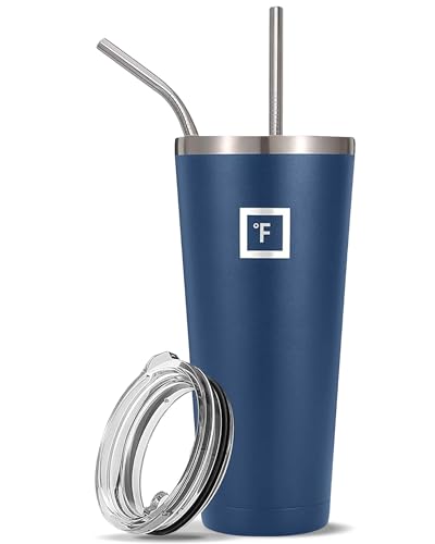 IRON °FLASK Classic Tumbler - Vacuum Insulated Stainless Steel Water Bottle, Double Walled, Drinking Cup, Insulated Travel Mug (Cotton Candy, 24 oz Solid Lid)