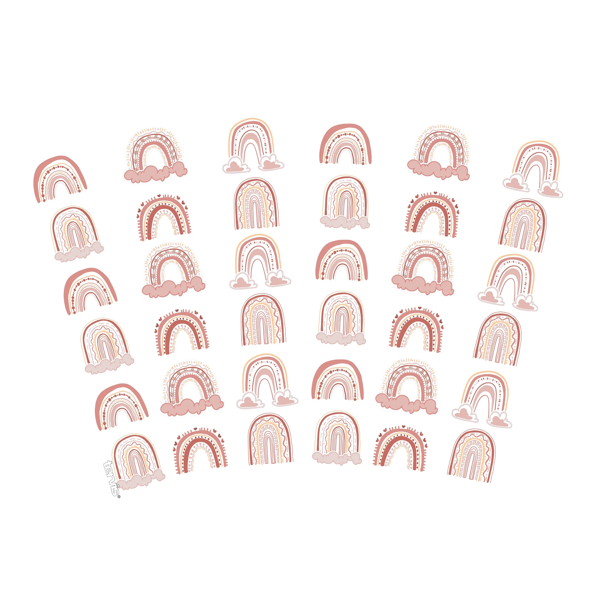 Tervis Boho Rainbows Made in USA Double Walled  Insulated Tumbler Travel Cup Keeps Drinks Cold & Hot, 24oz, Classic