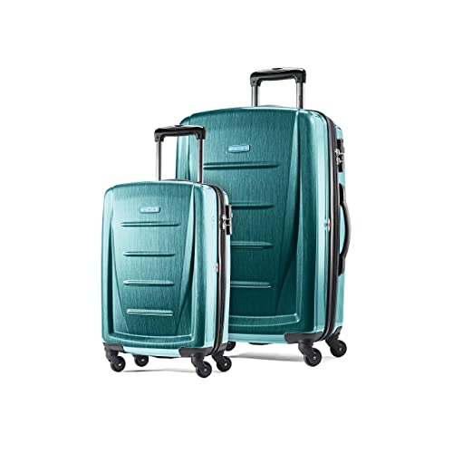 Samsonite Winfield 2 Hardside Expandable Luggage with Spinner Wheels, Brushed Anthracite, Checked-Large 28-Inch