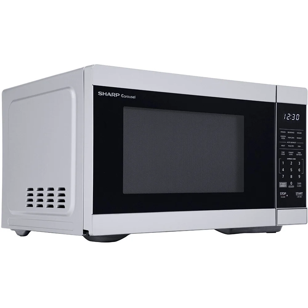 Sharp 1.1 Cu. Ft. Silver Countertop Microwave with Alexa