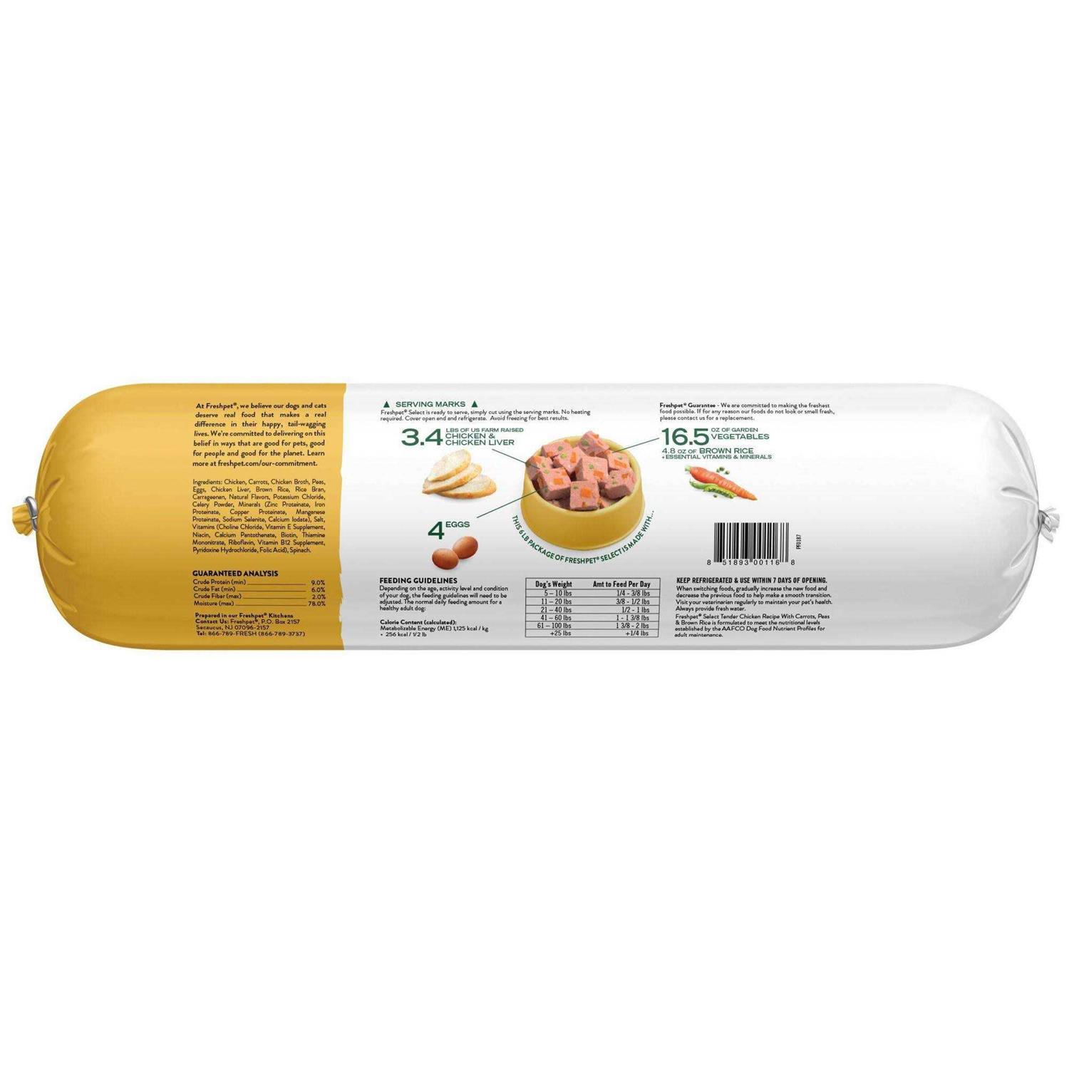 Freshpet Select Tender Chicken Recipe Slice & Serve Roll Dog Food - Pet Supplies online store