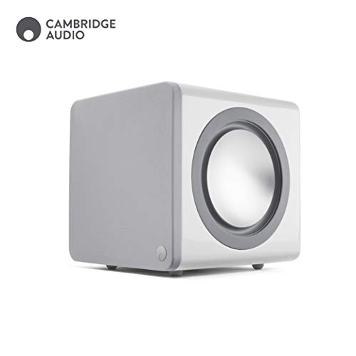 Cambridge Audio Minx X201-200 Watt Active Subwoofer Featuring Twin Auxiliary Bass Drivers and Fully Adjustable Sound - White
