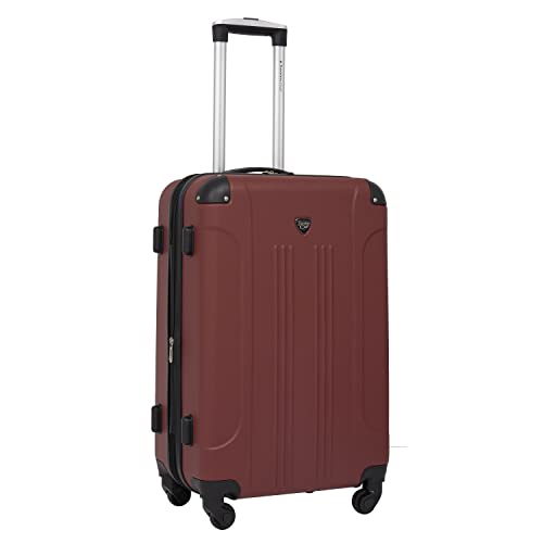 Travelers Club Chicago Hardside Expandable Spinner Luggage, Teal, 20