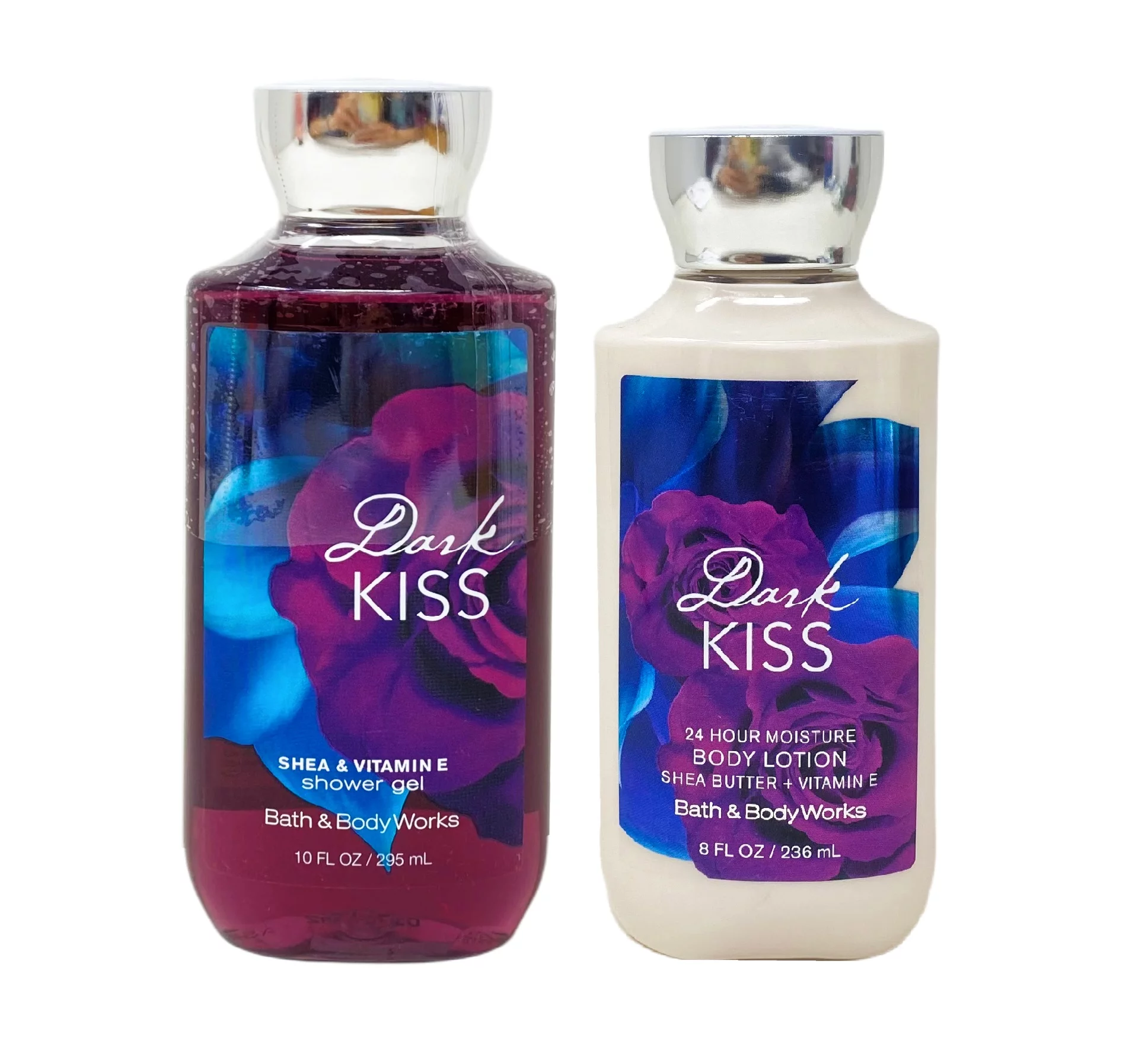 Bath and Body Works Dark Kiss Duo Bundle - Shower Gel and Body Lotion - Full Size