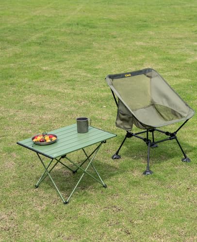 iClimb Ultralight Compact Camping Folding Table with Carry Bag (Blue - S)