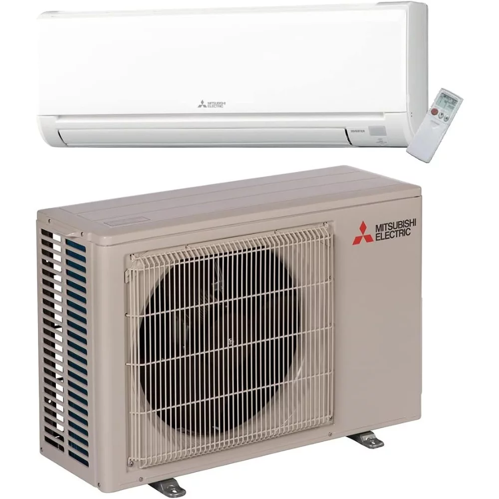 Mitsubishi M-Series 9000 BTU Wall Mounted Heat Pump Air Conditioning System - 17 SEER