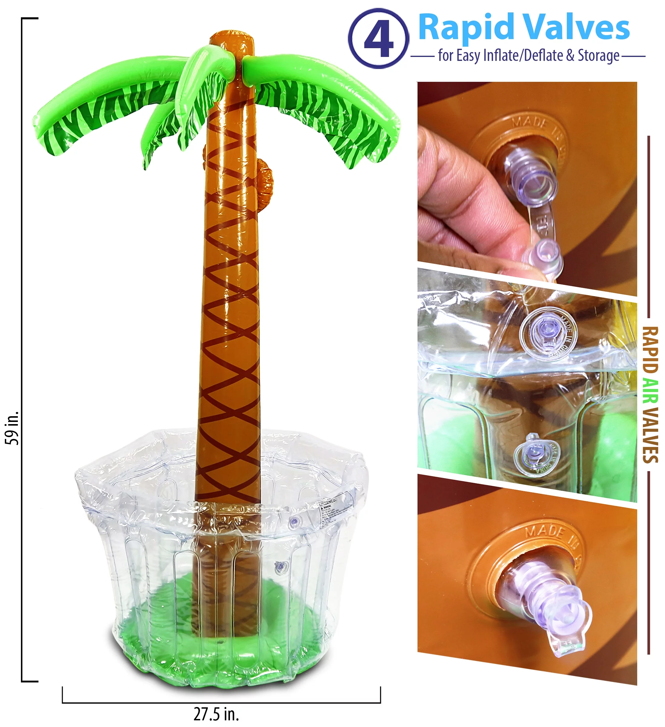 Add a splash of fun to your next pool party or beach trip with these cool-looking Rose Gold Pool Tubes and Beach Balls! The unique design, eye-catchy colors, and sparkly confetti will definitely turn