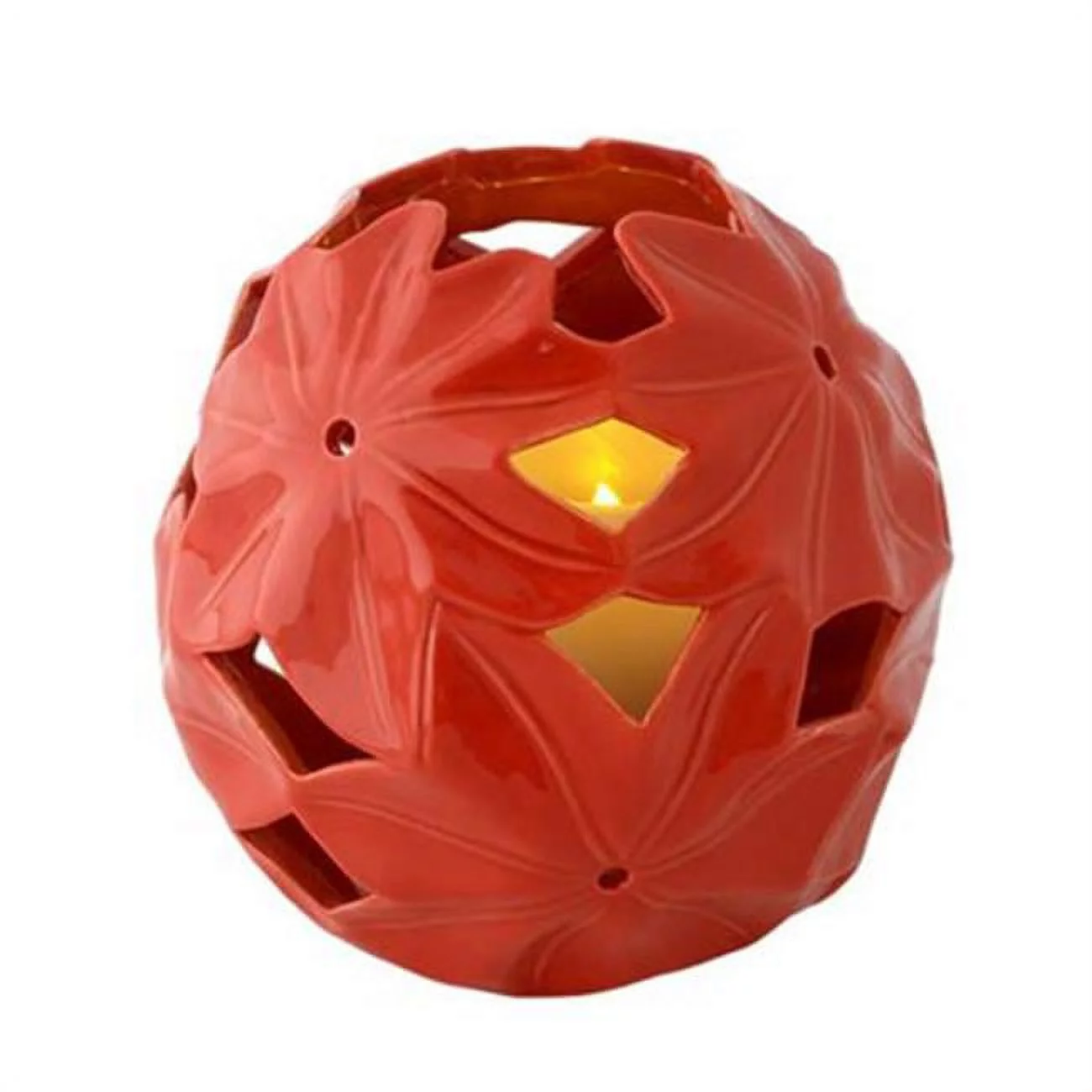 Jasper Floral Luminary - Red