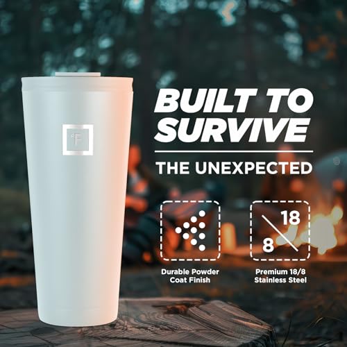 IRON °FLASK Classic Tumbler - Vacuum Insulated Stainless Steel Water Bottle, Double Walled, Drinking Cup, Insulated Travel Mug (Cotton Candy, 24 oz Solid Lid)