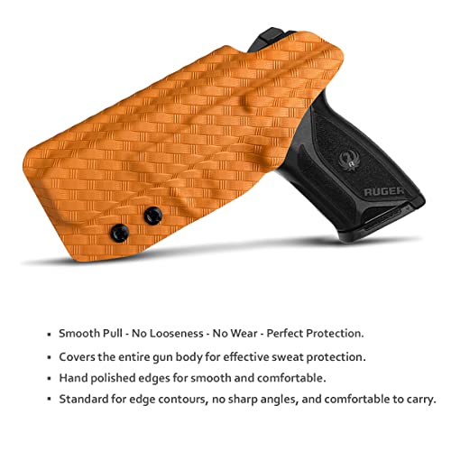 Ruger Security 9 Holster IWB Kydex Holster Custom Fit: Ruger Security 9 Pistol Case- Inside Waistband Carry - Adj. Cant Retention - Cover Mag-Button - No Wear - No Jitter