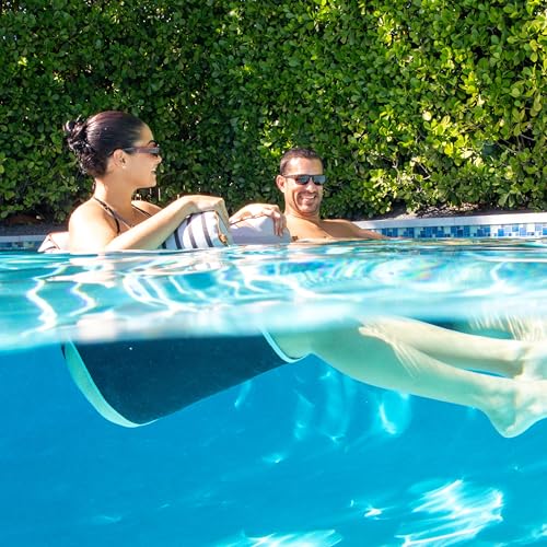 Big Joe Noodle Sling, No Inflation Needed, Pool Float with Armrests, Quick Draining Fabric, Cup Holder