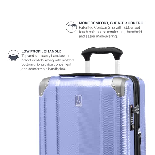 Travelpro Pathways 3 Hardside Expandable Luggage, 8 Spinner Wheels, Lightweight Hard Shell Suitcase, Carry On 21 Inch, Black Knight