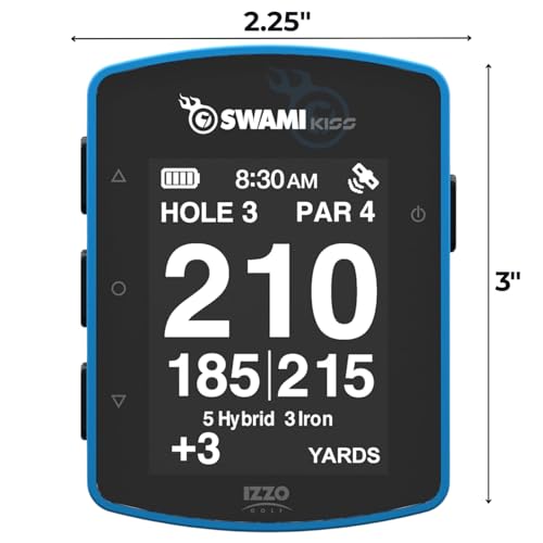 Swami KISS 2.0 Handheld Golf GPS Ragnefinder with Integrated Magnets - Blue