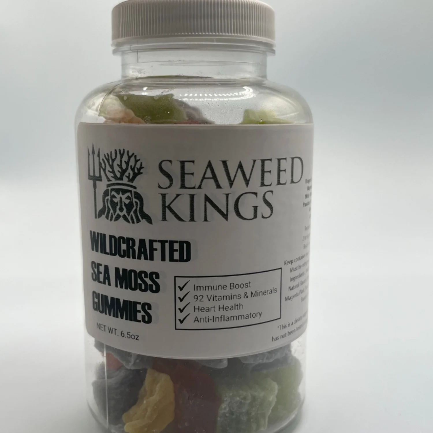 Seaweed Kings Vegan Sea Moss Gummies - Organic Sea Moss Gummies - Dietary and Support Metabolism Nutritional Supplement, Thyroid & Gut Health - Gluten Free