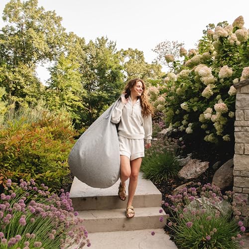 Big Joe Tuffet Weatherproof Bean Bag Chair, Paprika Bella Sunmax, Durable Weather Resistant Fabric, 2.5 feet Teardrop