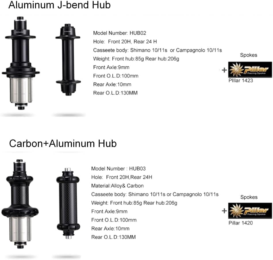 Customize 700C Carbon Road Bicycle Wheelset 30/35/38/45/50/55/60/88mm Tubular/Clincher/Tubeless Rim Brake