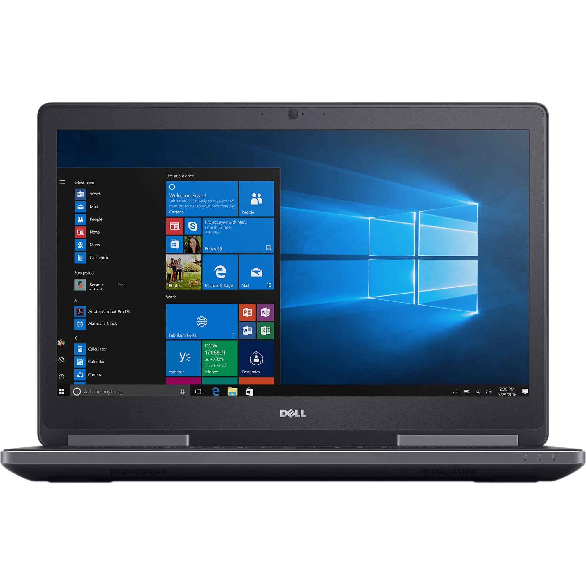 Dell Precision 7720 17.3 Business Laptop, Intel Core i7-6820HQ 2.7GHZ, 16G DDR4, M.2 128G SSD, MDP, HDMI, Windows 10 Pro 64 Bit-Multi-Language(EN/ES/FR) Used Grade A
