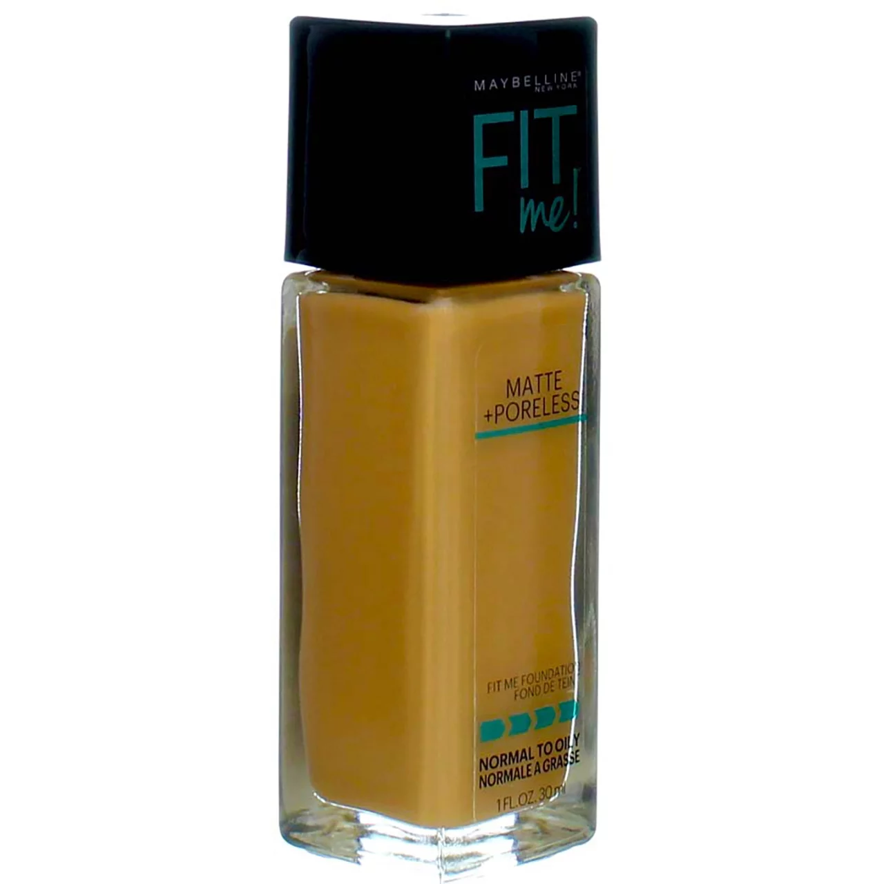 Maybelline New York Fit Me! Matte Poreless Foundation, Warm Honey [322] 1 oz (Pack of 3)