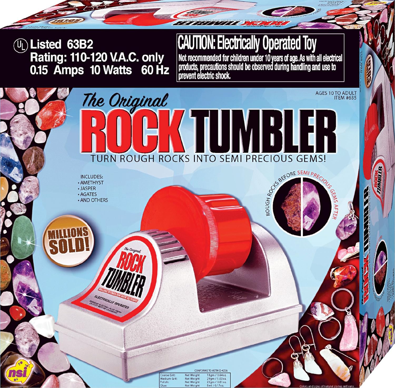 Classic Crafts NSI Rock Tumbler Classic, Multicolor