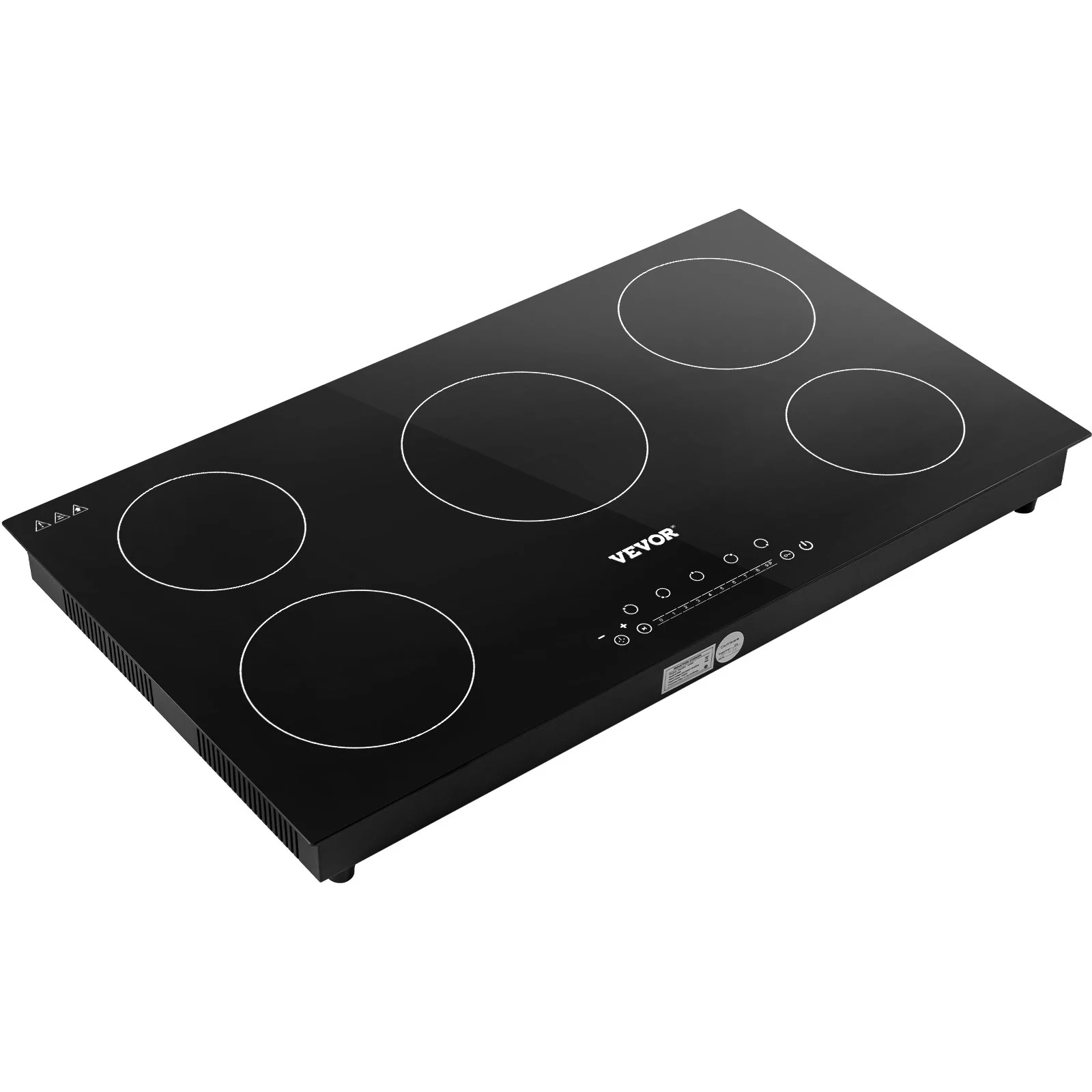 VEVOR Built-in Induction Electric Stove Top 5 Burners,35 Inch Electric Cooktop,9 Power Levels & Sensor Touch Control,Easy to Clean Ceramic Glass Surface,Child Safety Lock,240V