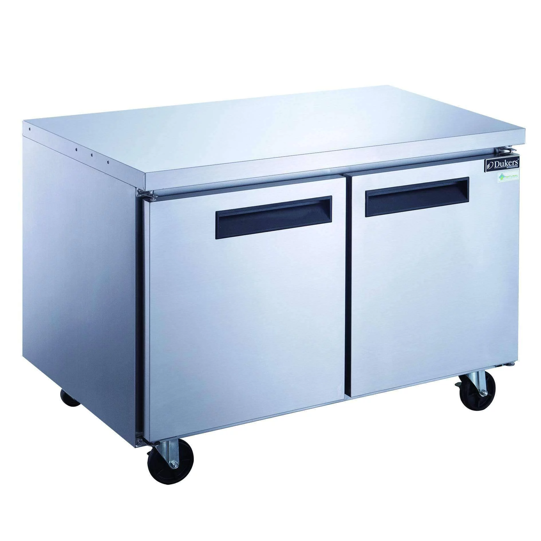 Dukers - DUC60F 2-Door Undercounter Commercial Freezer in Stainless Steel