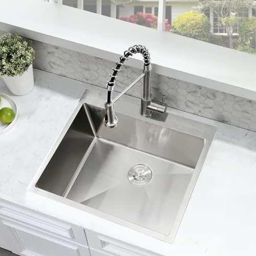 25 Inch Drop In Utility Sink with Faucet, 25