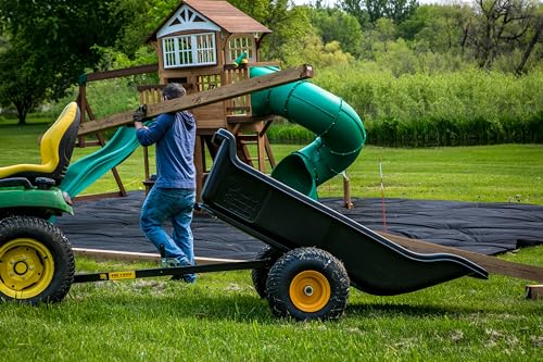 Polar TA1500 Tandem Axle Utility Trailer – 22 Cu. Ft. ATV/UTV Hauling Trailer with 1500 lb. Capacity – Rugged Rubber Wide Track Tires – Model 8262