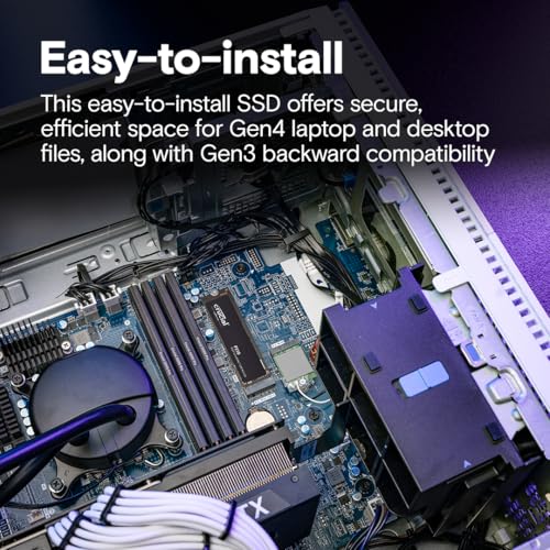 Crucial P310 1TB 2280 PCIe Gen4 3D NAND NVMe M.2 SSD – Up to 7,100 MB/s – Shift up to Gen4, with Acronis Offer, Internal Solid State Drive (PC) – CT1000P310SSD801