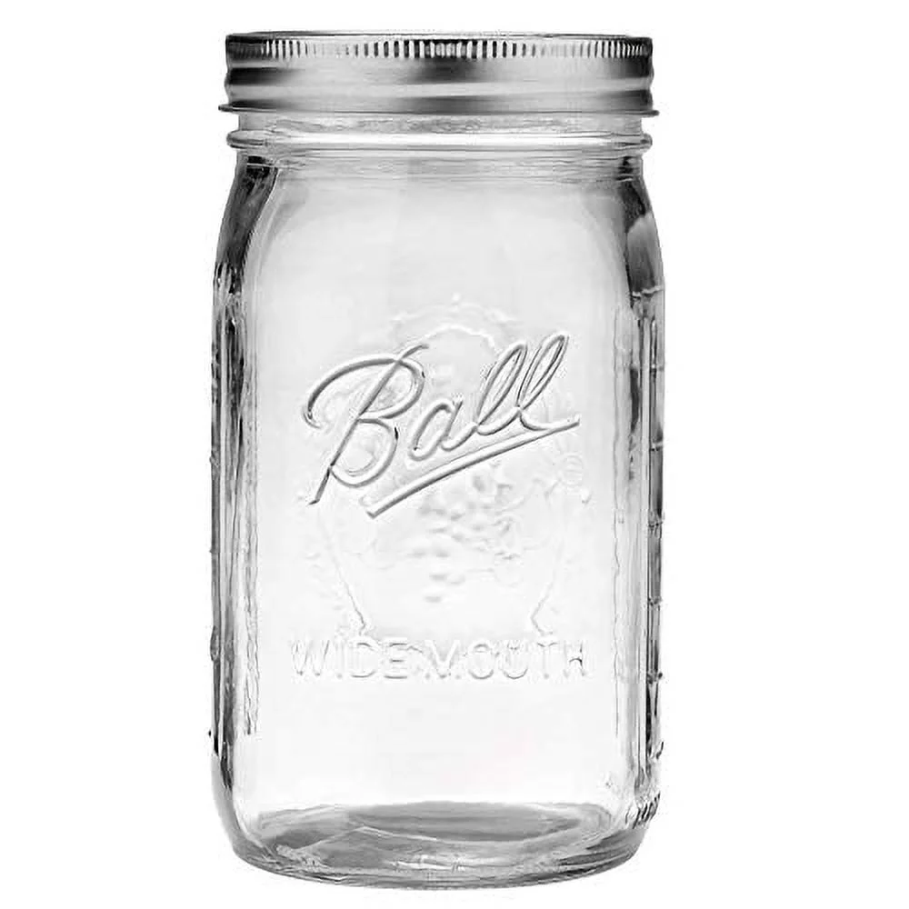 Ball Wide Mouth Quart 32-Ounces Mason Jar with Lid and Band