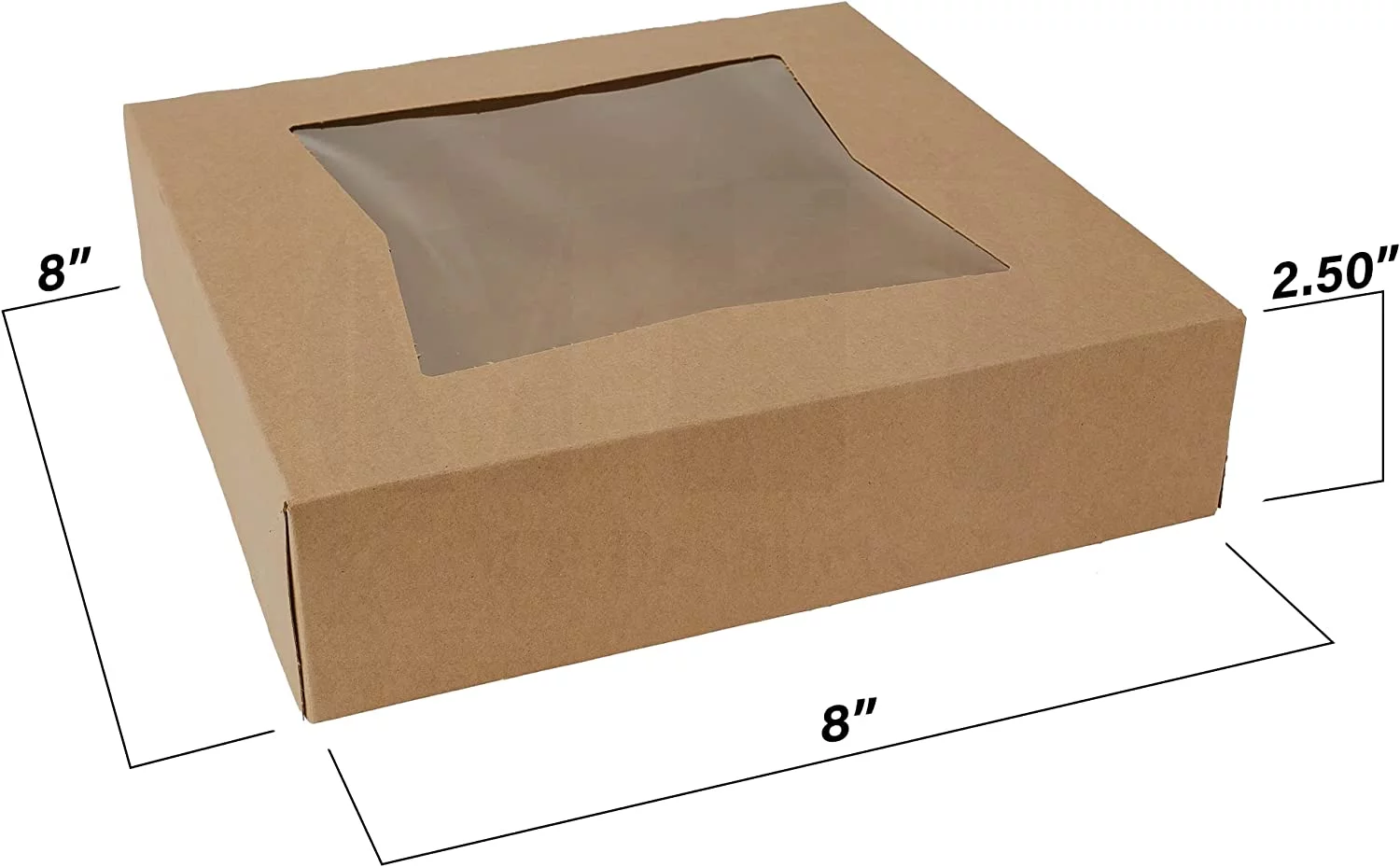 MT Products Brown Cookie Box with Window 8