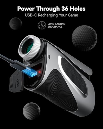 REDTIGER OLED Range Finder Golf with Slope, 1200 Yards Laser Rangefinder Golfing, 7X Magnification Range Finder Golf Magnetic, Flag Lock Vibration & Rechargeable