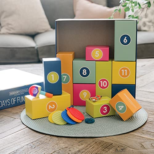 Sensory Genius 12 Days of Fun & Focus Pack - Fun Fidget Advent Calendar 2024 for Kids, Teens & Adults Ages 5 and Up