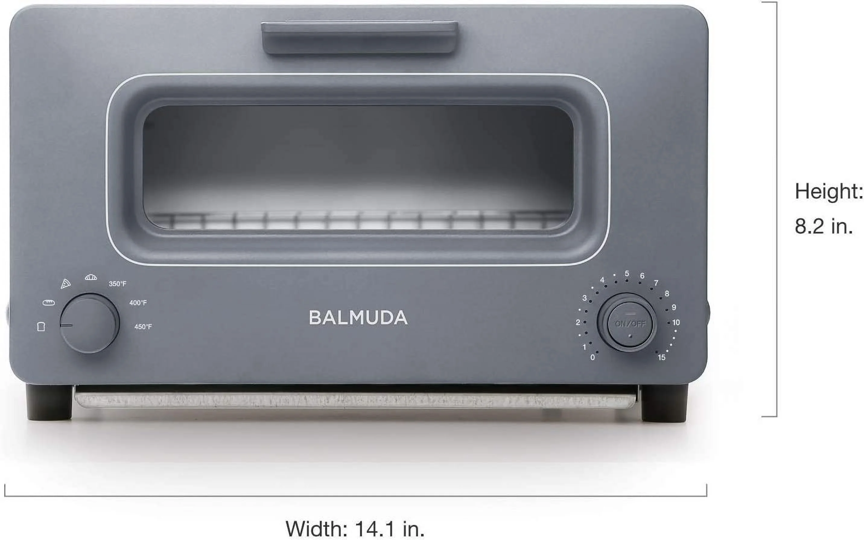 OUWI The Toaster | Steam Oven Toaster | 5 Cooking Modes - Sandwich Bread, Artisan Bread, Pizza, Pastry, Oven | Compact Design | Baking Pan | K01M-GW | Gray | US Version