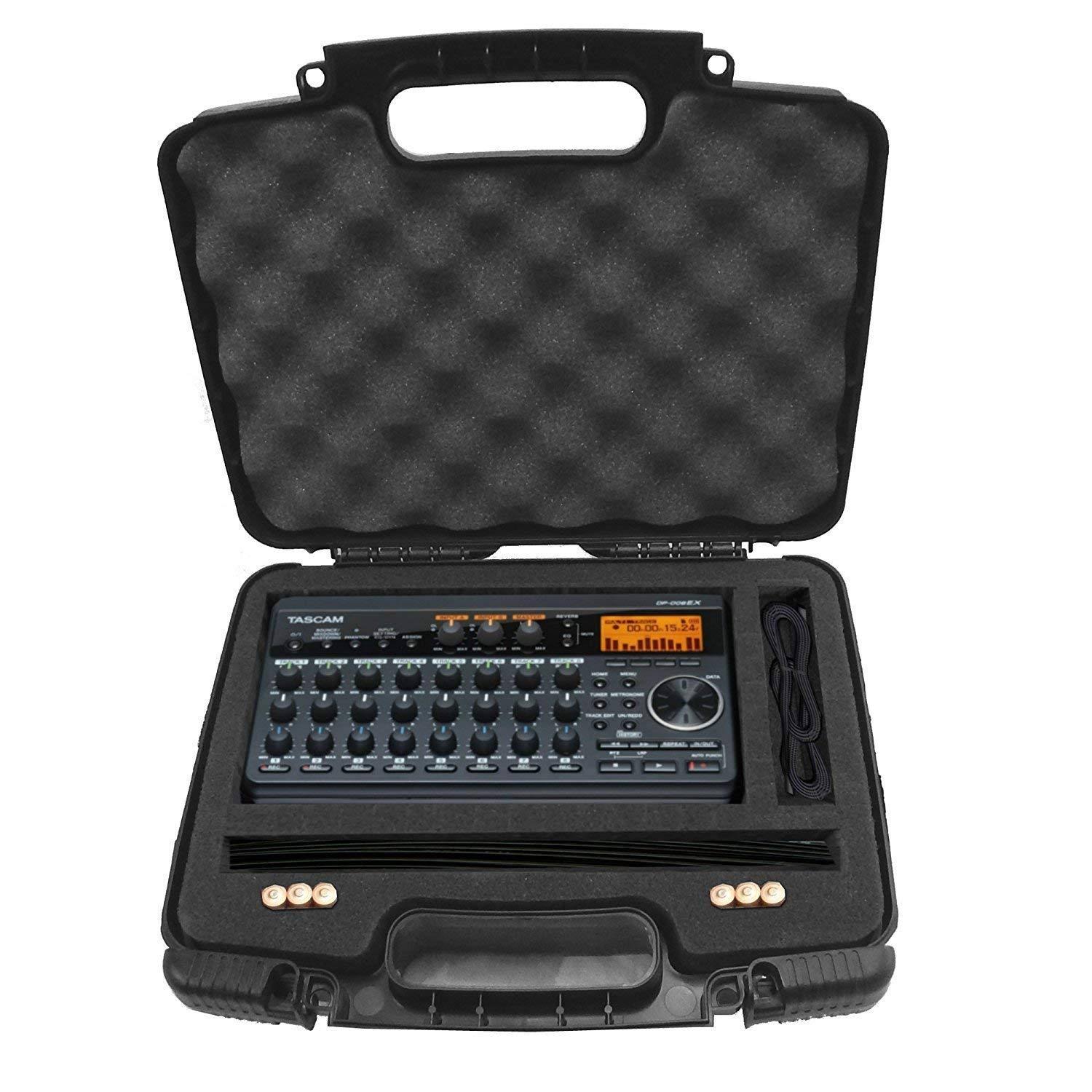 Tascam DP-008EX 8-Track Digital Pocketstudio Bundle with Protective Case +Rechargerbale Batteries u0026 Charger + Cables + 16 GB