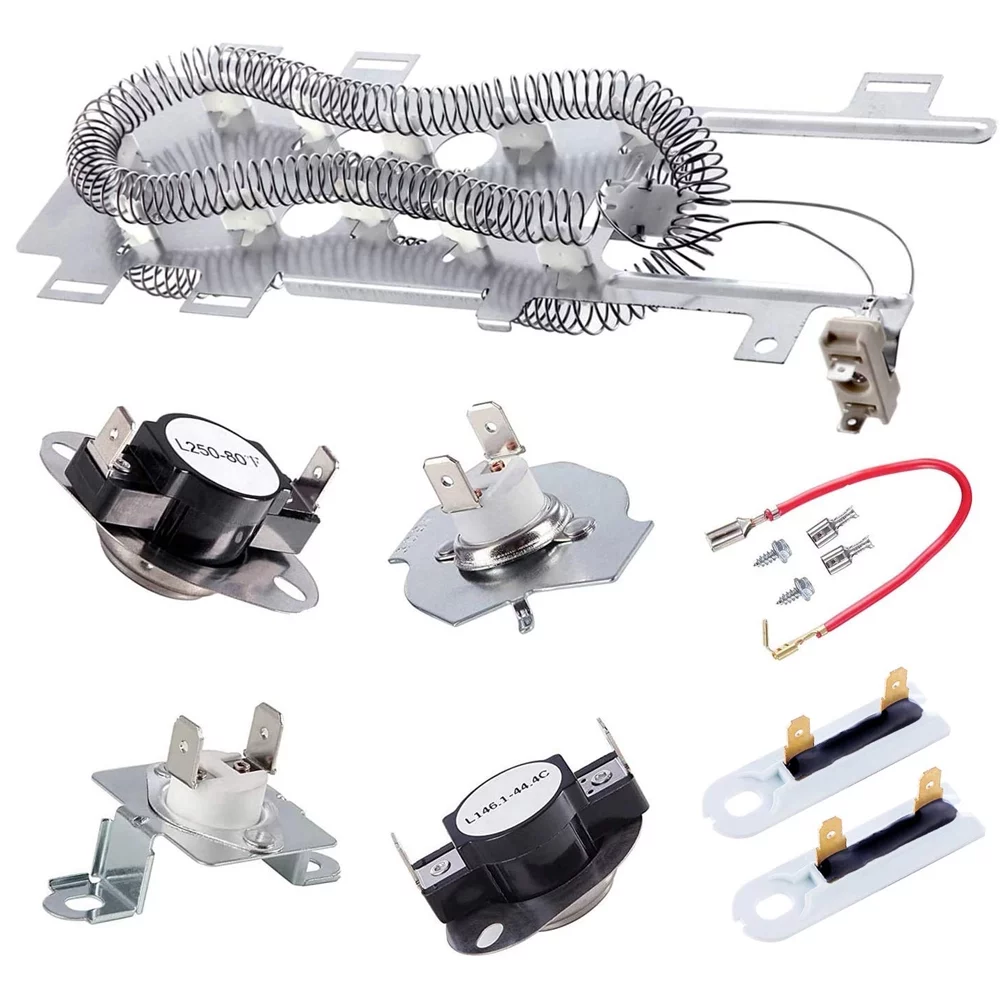 8544771 Dryer Heating Element Kit - Thermal Fuse & Thermostat Replacement 279816 279973 3392519 Compatible with Maytag, Kenmore,Kitchen,Whirlpool