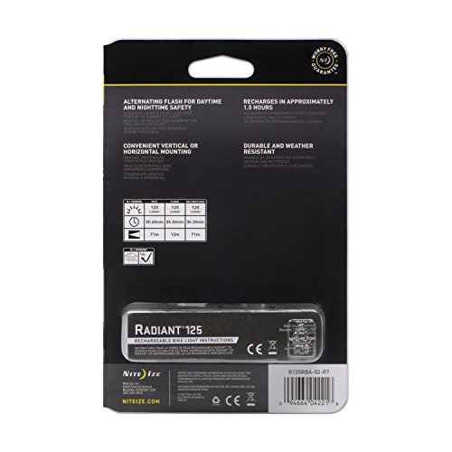 NITE IZE Red Radiant 125 Rechargeable Bike Light