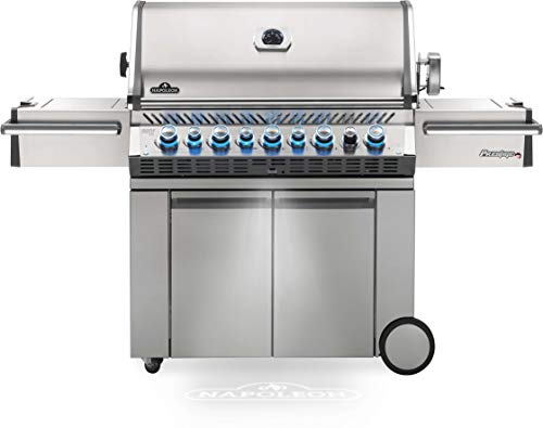 Napoleon PRO500RSIBPSS-3 Prestige PRO BBQ Propane Gas Grill, 500 sq.in. + Infrared Side and Rear Burners, Stainless Steel