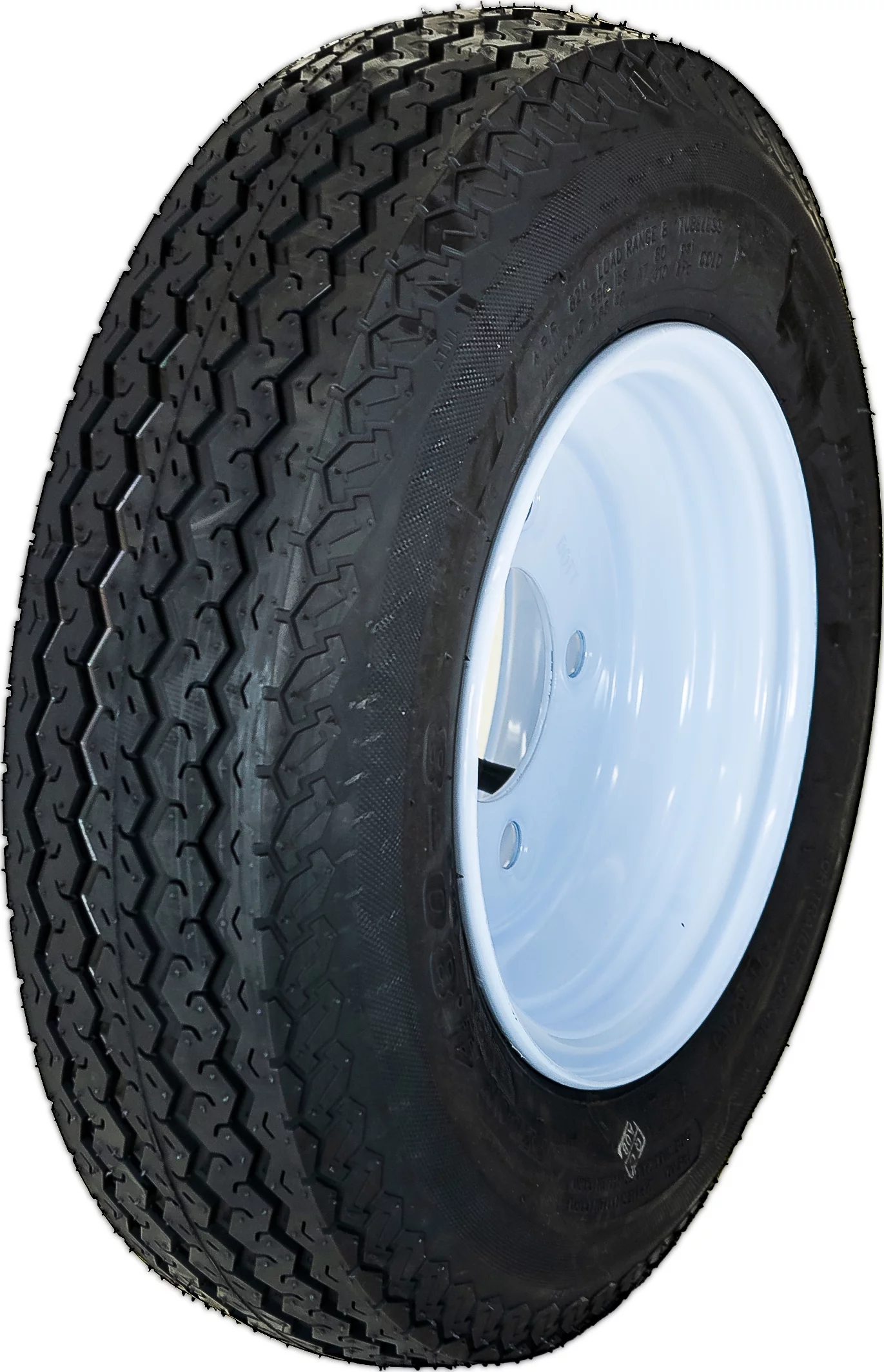 Sutong Hi-Run 4-Ply 5-Lug Trailer Tire & White Wheel Assembly, 4.80-8 Lrb, ASB1042