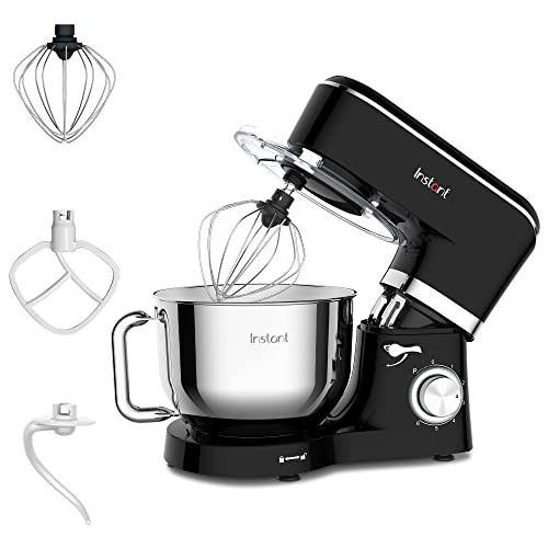 Instant Pot 6-Speed 6.3-Qt Stand Mixer with Stainless Steel Bowl, Base Black