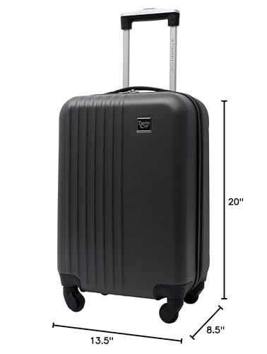 Travelers Club Cosmo Hardside Spinner Luggage, Navy Blue, Carry-On 20-Inch