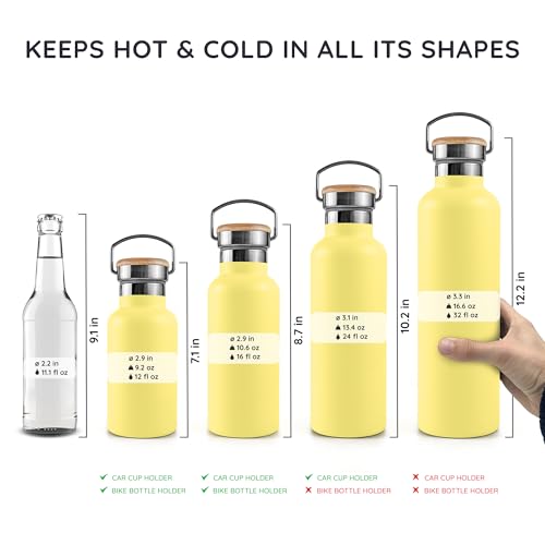 Bambaw 32 oz Water Bottle | Insulated Water Bottles | Water Bottle Stainless Steel | Insulated Travel Water Bottle | Insulated Water Bottle | Stainless Steel Water Bottles | 1 Liter Water Bottles