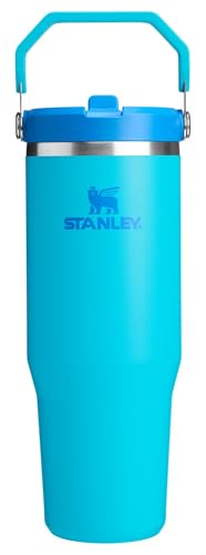 Stanley IceFlow Flip Straw Tumbler with Handle 30 oz | Twist On Lid and Flip Up Straw | Leak Resistant Water Bottle | Insulated Stainless Steel |BPA-Free | Lilac