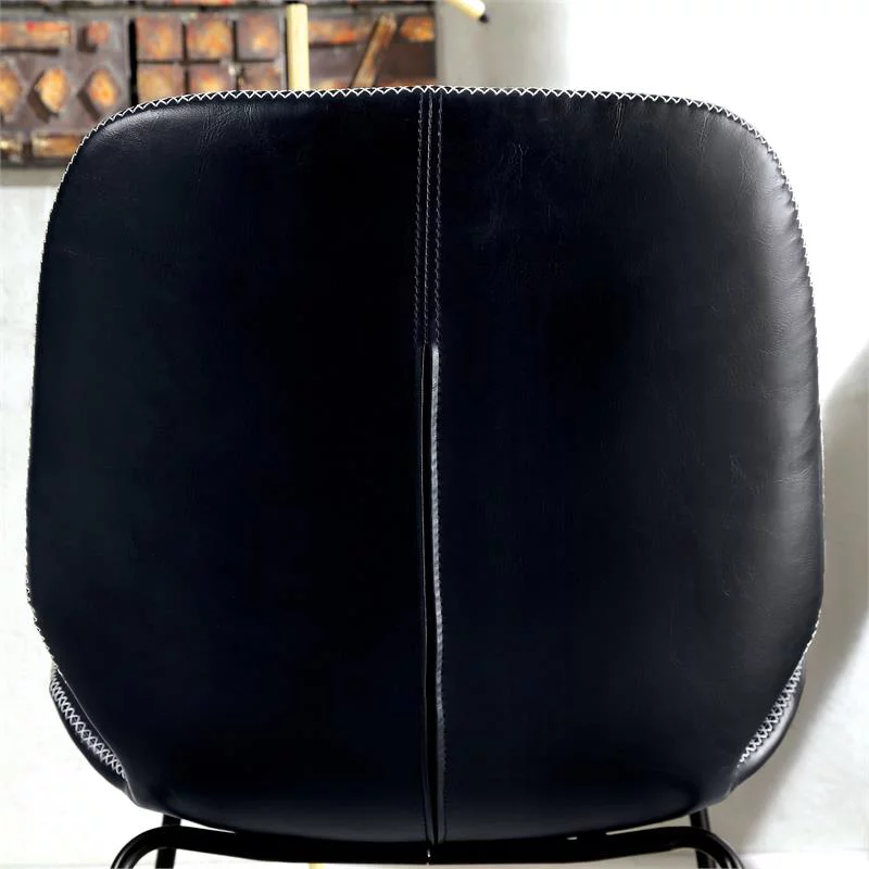 Furniture of America Shara Faux Leather Upholstered Accent Chair in Black