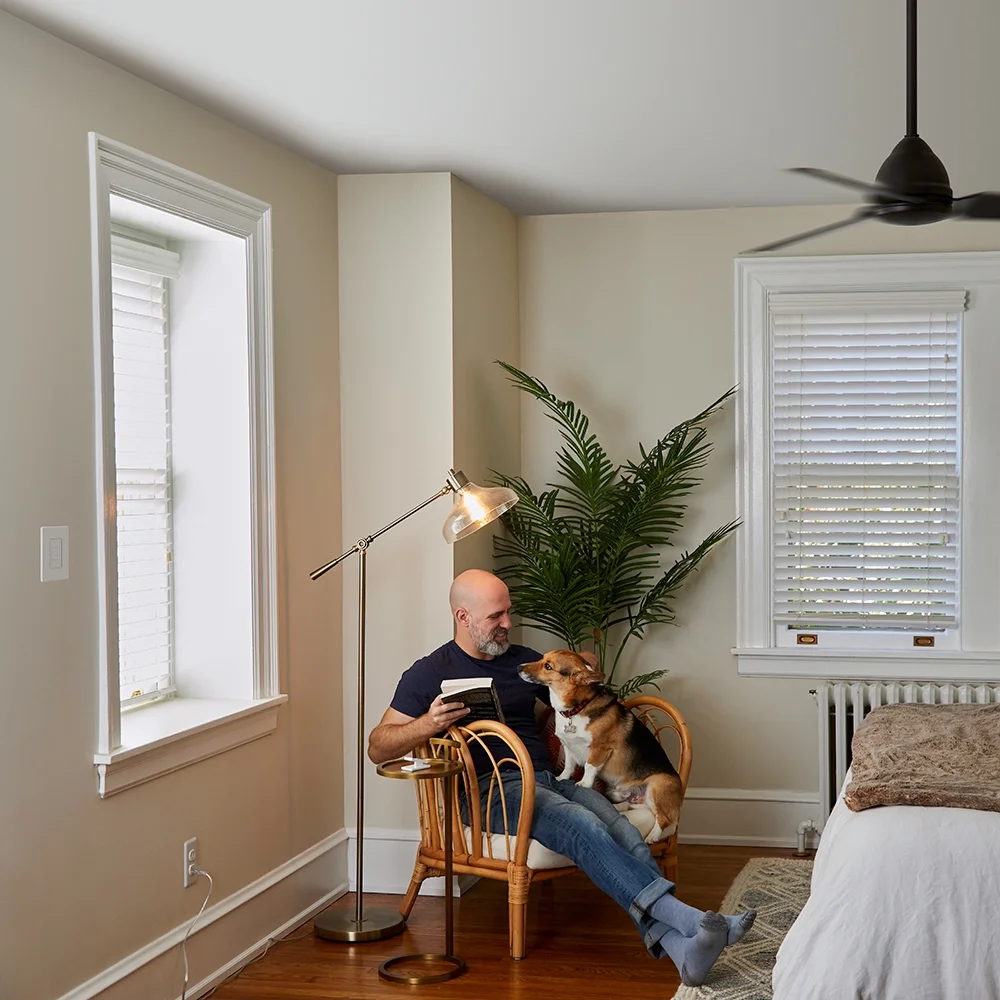 Lutron Caseta Wireless Smart Fan Speed Control, Single-Pole, Light Almond