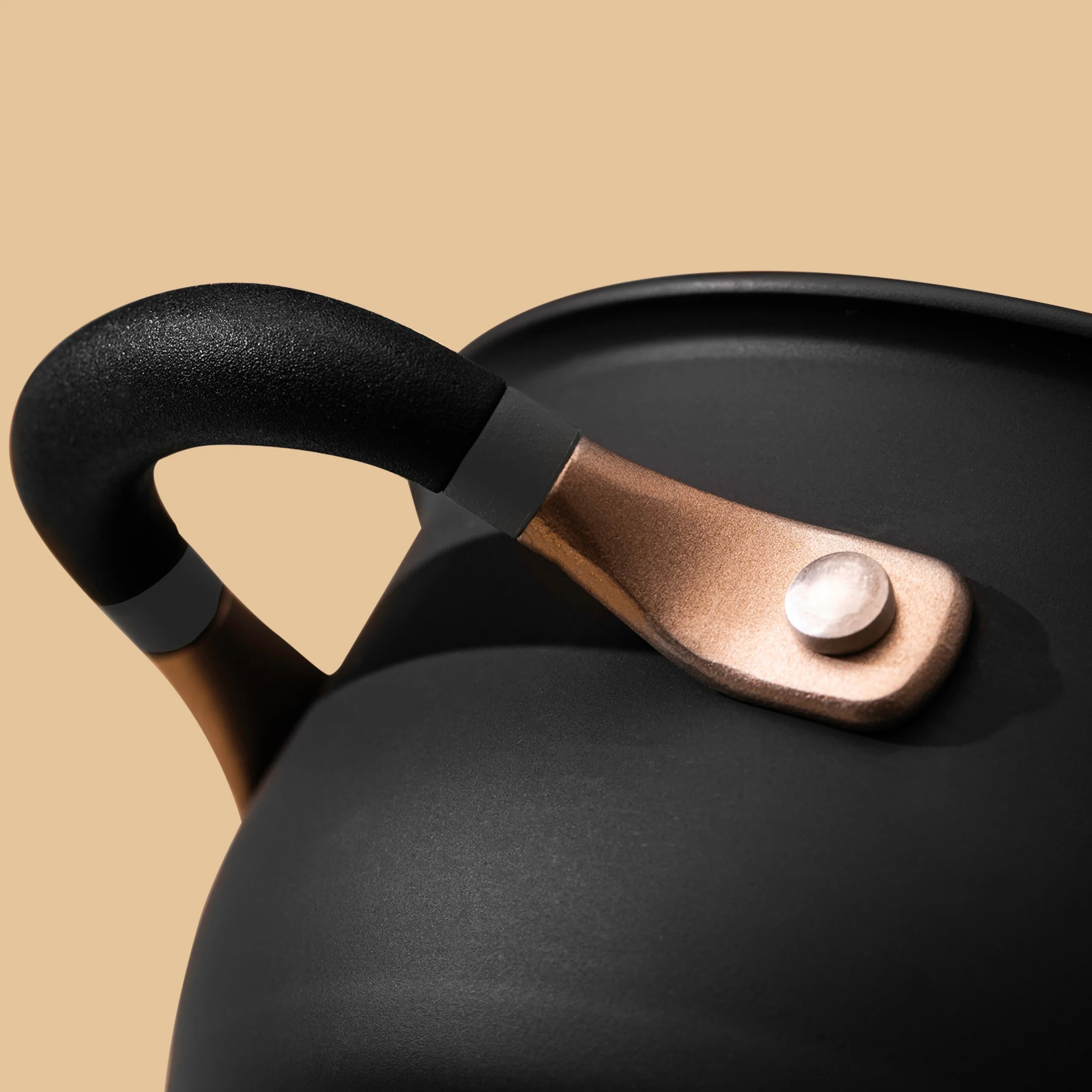 Meyer Accent 6 Piece Hard Anodized and Stainless Steel Pots and Pans Set, Matte Black