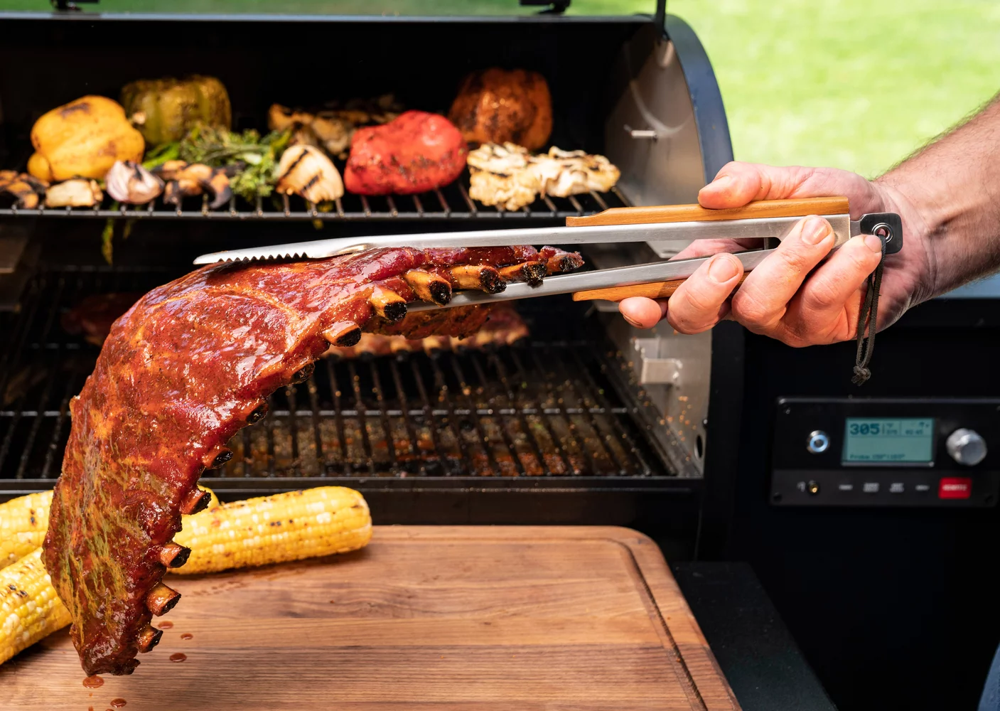 Traeger Pellet Grills Stainless Steel BBQ Grilling Tongs with Lock