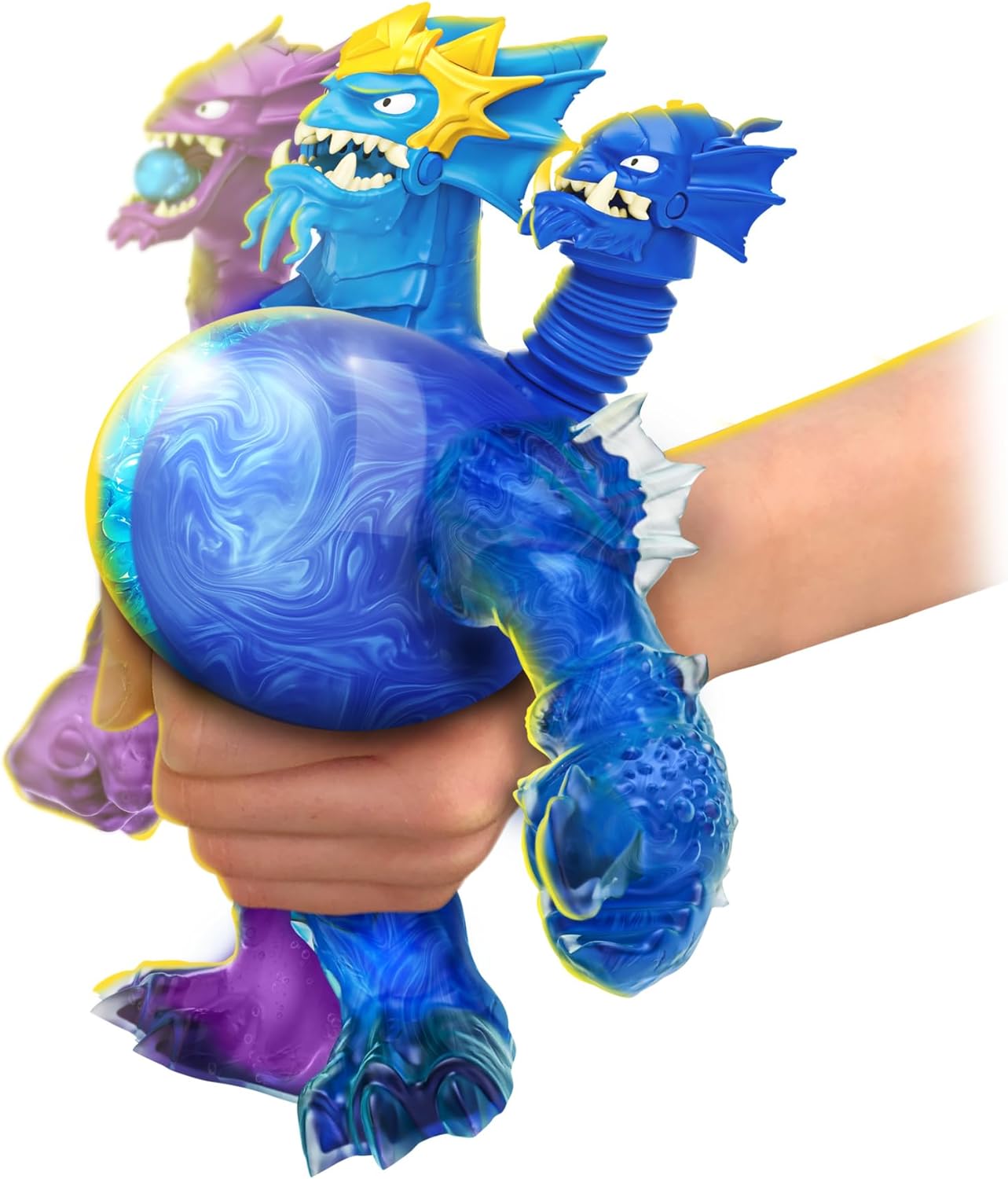 Heroes of Goo Jit Zu Deep Goo Sea King Hydra Figure with Triple Attack 3 in 1 Goo Power. Plus Light and Sound Battle Action!
