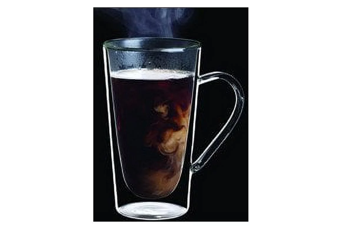Luigi Bormioli Thermic Double Wall Glassware: 2pc Hot Drink Mug Set (14oz)