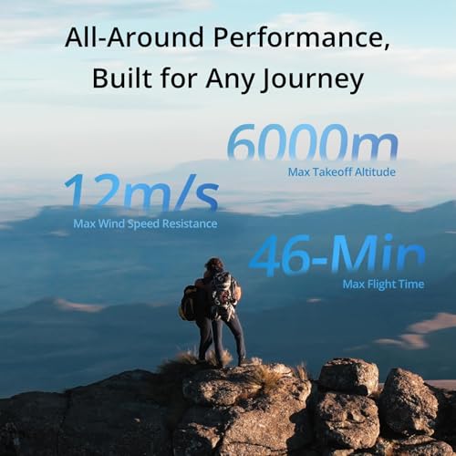 DJI Air 3 (DJI RC-N2), Drone with Medium Tele & Wide-Angle Dual Primary Cameras, 46-Min Max Flight Time, Omnidirectional Obstacle Sensing, 48MP Photos, 4K/60fps HDR, Compliance with FAA Remote ID