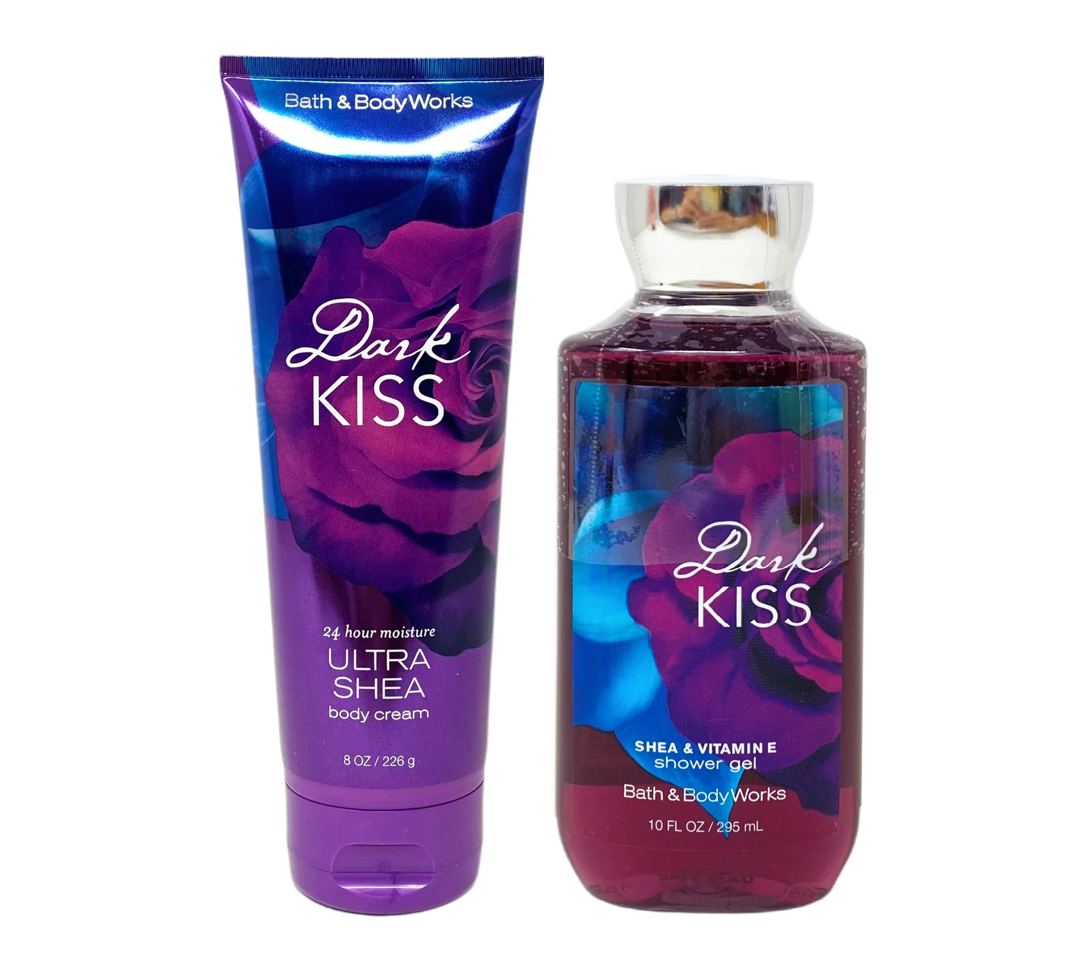 Bath and Body Works Dark Kiss 2 Piece Gift Set - Body Cream and Shower Gel - Full Size